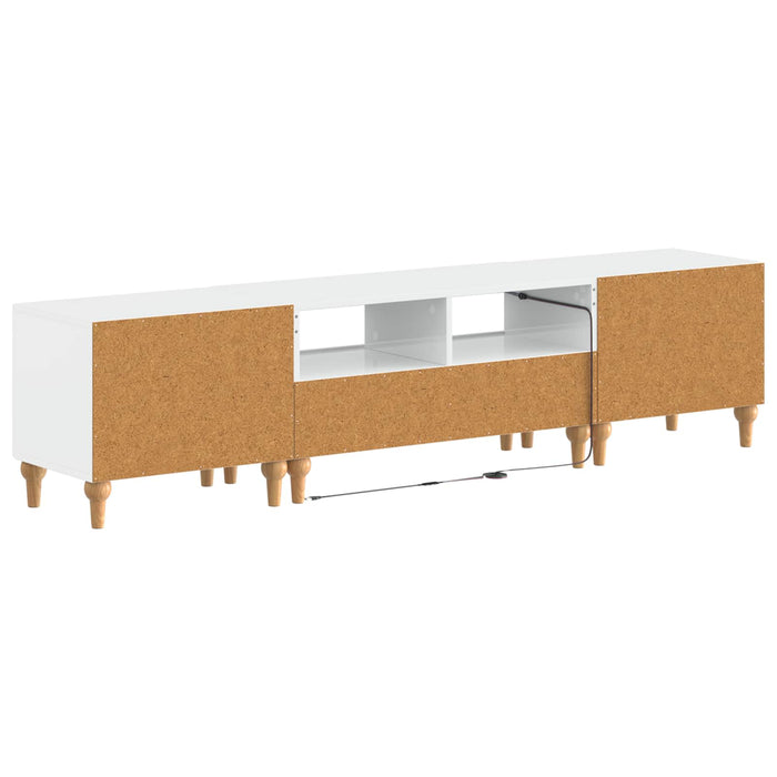 Set de 3 piese pentru TV cu LED Alb foarte lucios WALTI