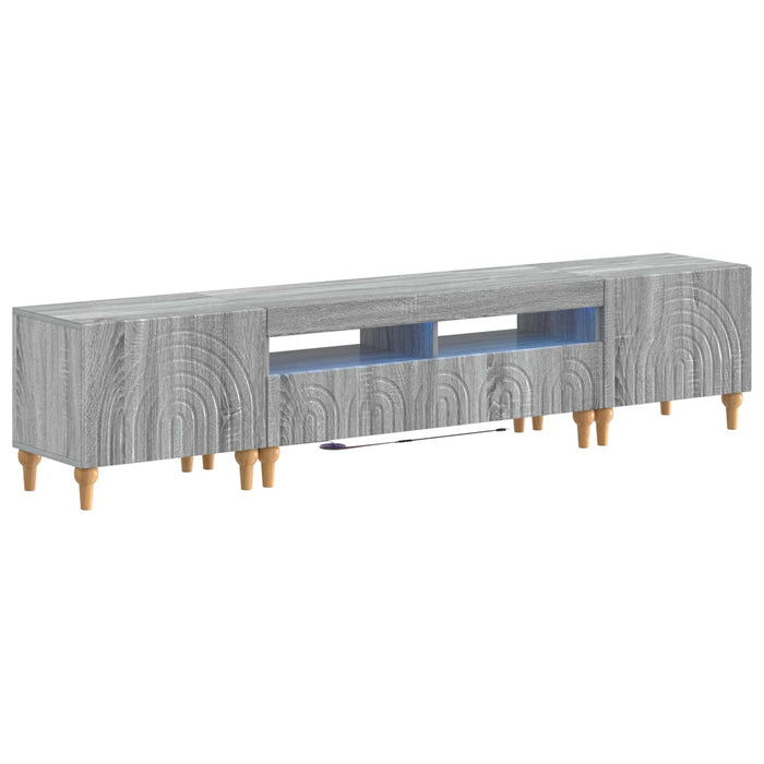 Set de 3 piese pentru TV cu LED Sonoma gri Lemn prelucrat WALTI