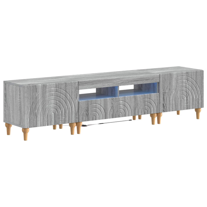 Set de 3 piese pentru TV cu LED Sonoma gri Lemn prelucrat WALTI