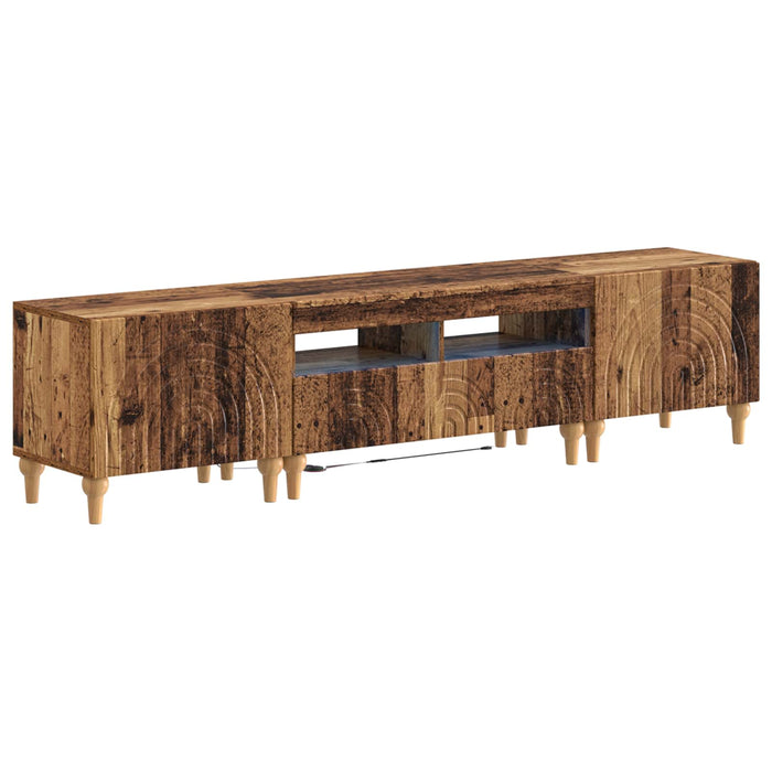 Set de 3 piese pentru TV cu LED Lemn vechi Lemn prelucrat WALTI