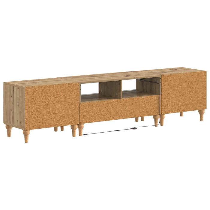 Set de 3 piese pentru TV cu LED Stejar Artizanal Lemn prelucrat WALTI