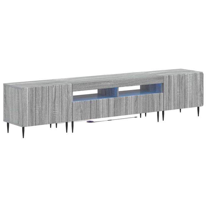 Dulap TV LED cu 5 piese Sonoma gri Lemn prelucrat WALTI