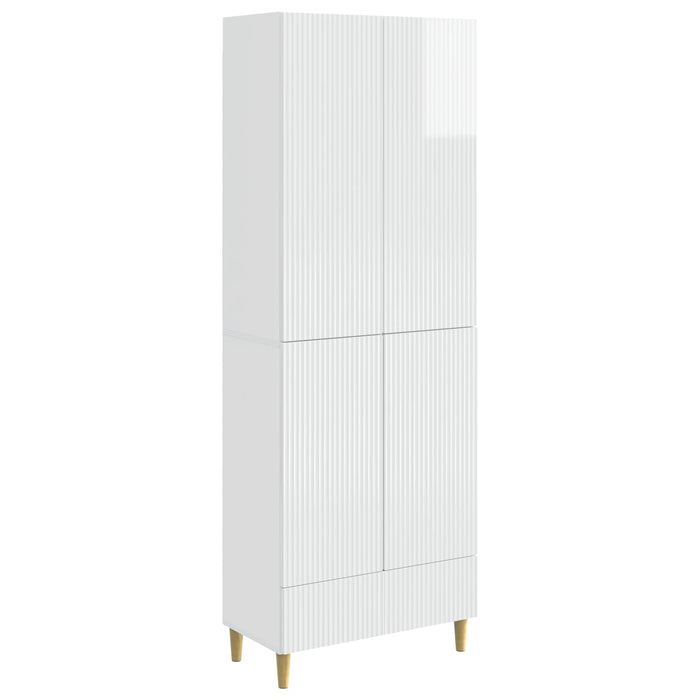 Set de Dulapuri 2 pcs Alb foarte lucios 66 x 34,5 x 95 cm WALTI
