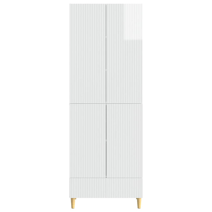 Set de Dulapuri 2 pcs Alb foarte lucios 66 x 34,5 x 95 cm WALTI