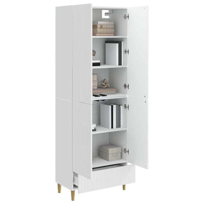 Set de Dulapuri 2 pcs Alb foarte lucios 66 x 34,5 x 95 cm WALTI
