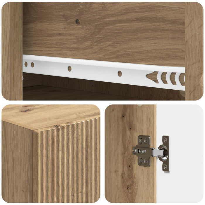 Set de Dulapuri 2 pcs Stejar Artizanal 66 x 34,5 x 95 cm WALTI