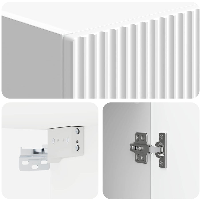 Set de Dulapuri 2 pcs Alb foarte lucios 66 x 34,5 x 90 cm WALTI