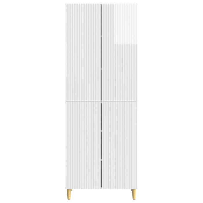 Set de Dulapuri 2 pcs Alb foarte lucios 66 x 34,5 x 90 cm WALTI