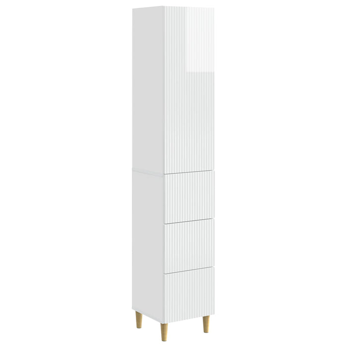Set de Dulapuri 2 pcs Alb foarte lucios 33 x 34,5 x 90 cm WALTI
