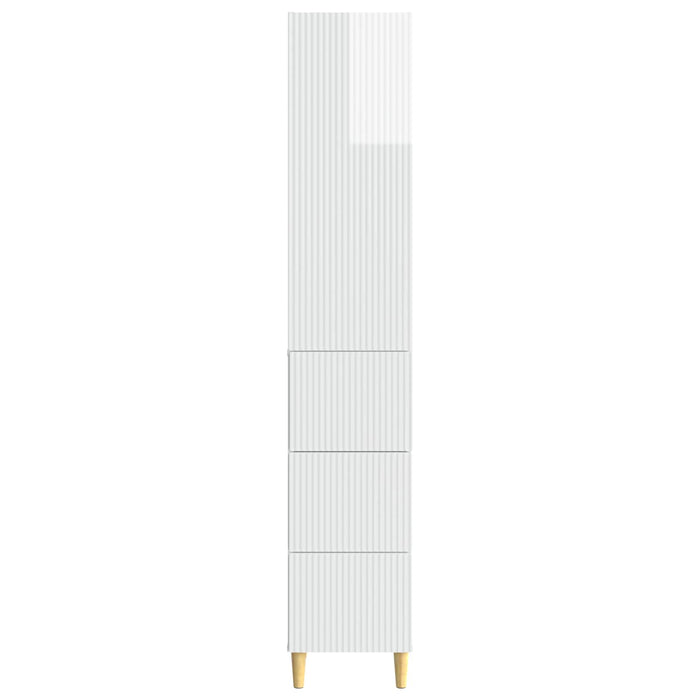 Set de Dulapuri 2 pcs Alb foarte lucios 33 x 34,5 x 90 cm WALTI