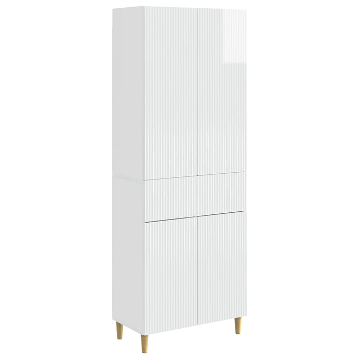Set de Dulapuri 2 pcs Alb foarte lucios 66 x 34,5 x 90 cm WALTI