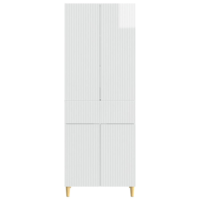 Set de Dulapuri 2 pcs Alb foarte lucios 66 x 34,5 x 90 cm WALTI