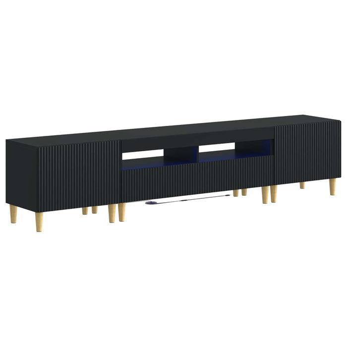 Dulap TV LED cu 5 piese ARNHEM Negru Lemn prelucrat WALTI