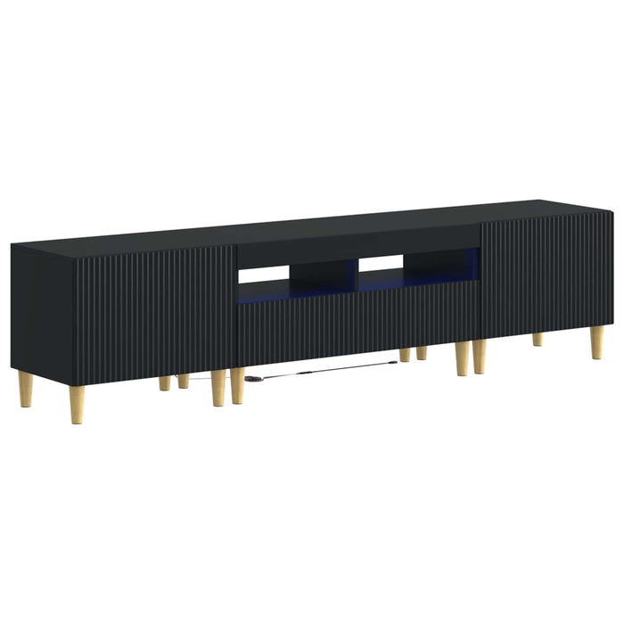 Dulap TV LED cu 5 piese Negru Lemn prelucrat WALTI