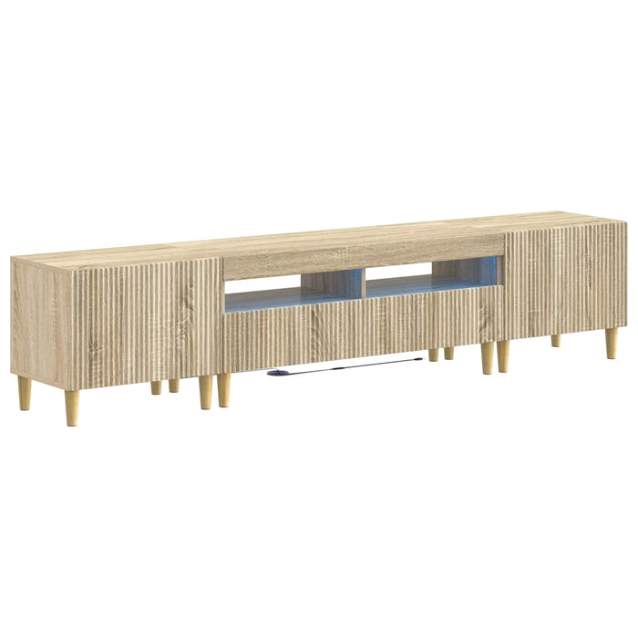 Dulap TV LED cu 5 piese Stejar Sonoma Lemn prelucrat WALTI