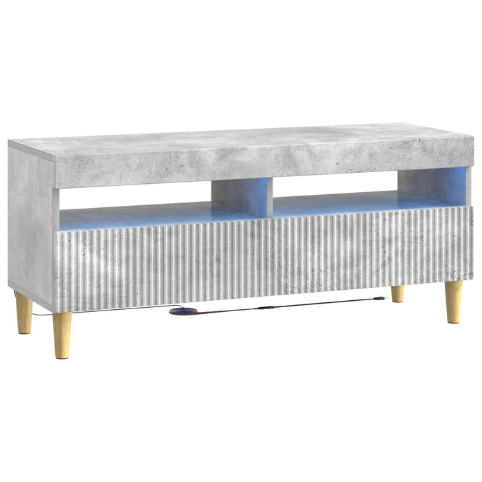 Dulap TV LED cu 5 piese Gri Beton Lemn prelucrat WALTI