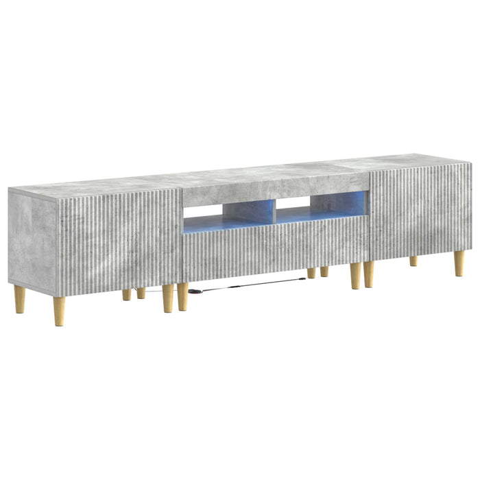 Dulap TV LED cu 5 piese Gri Beton Lemn prelucrat WALTI