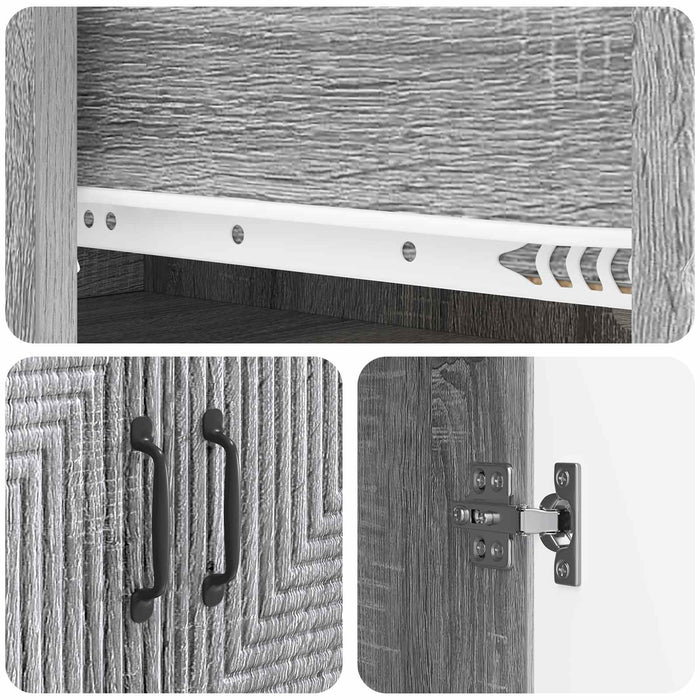 Set de Dulapuri 2 pcs Sonoma gri 66 x 34,5 x 89,5 cm WALTI