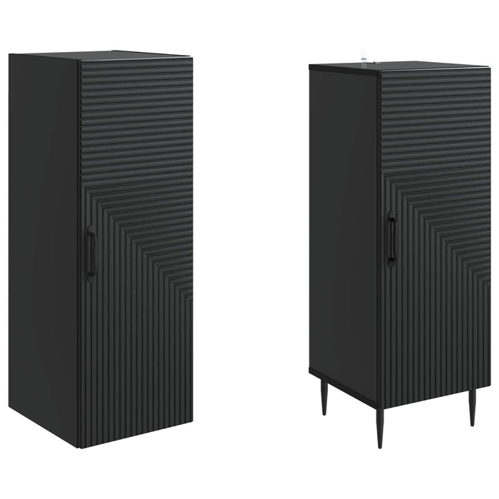Set de Dulapuri 2 pcs Negru 33 x 34,5 x 89,5 cm Lemn prelucrat WALTI