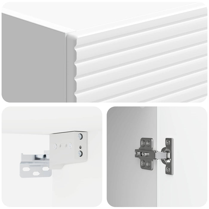 Set de Dulapuri 2 pcs Alb foarte lucios 33 x 34,5 x 89,5 cm WALTI