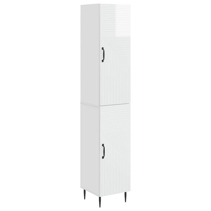 Set de Dulapuri 2 pcs Alb foarte lucios 33 x 34,5 x 89,5 cm WALTI