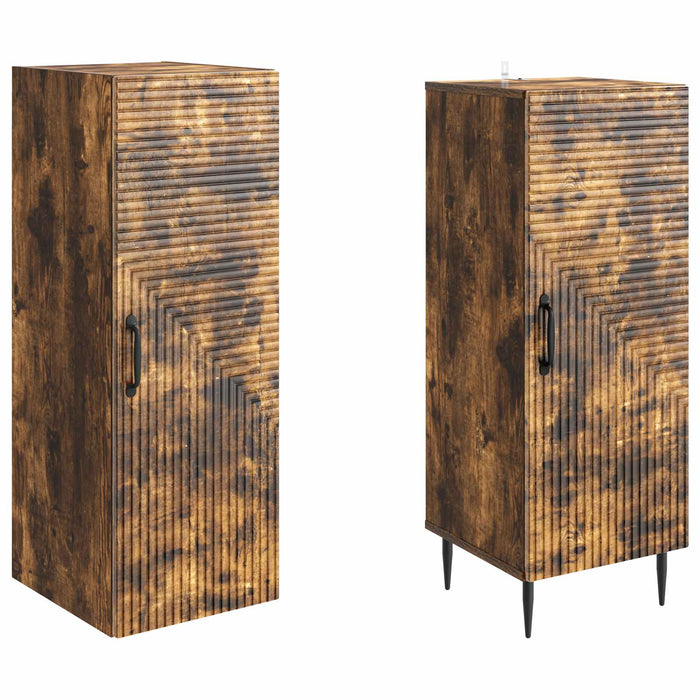 Set de Dulapuri 2 pcs Stejar fumuriu 33 x 34,5 x 89,5 cm WALTI