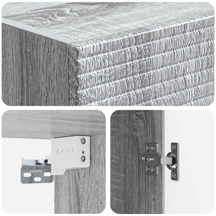 Set de Dulapuri 2 pcs Sonoma gri 33 x 34,5 x 89,5 cm WALTI
