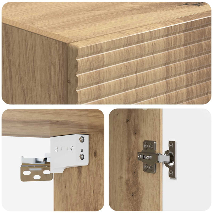 Set de Dulapuri 2 pcs Stejar Artizanal 33 x 34,5 x 89,5 cm WALTI