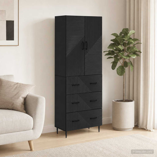 Set de Dulapuri 2 pcs Negru 66 x 34,5 x 90 cm Lemn prelucrat - WALTI WALTI