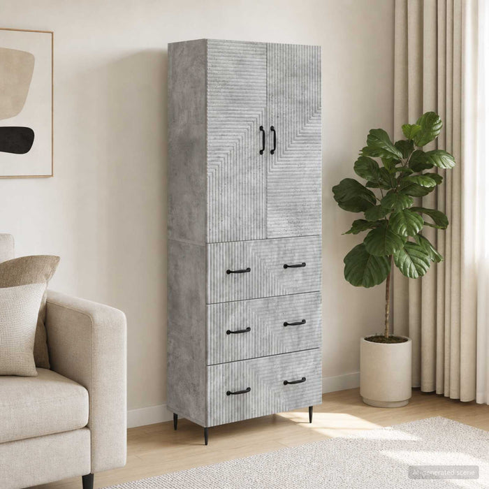 Set de Dulapuri 2 pcs Gri Beton 66 x 34,5 x 90 cm - WALTI WALTI
