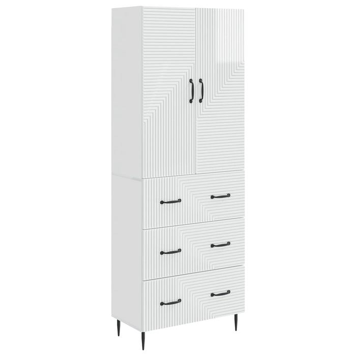 Set de Dulapuri 2 pcs Alb foarte lucios 66 x 34,5 x 90 cm - WALTI WALTI