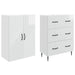 Set de Dulapuri 2 pcs Alb foarte lucios 66 x 34,5 x 90 cm - WALTI WALTI