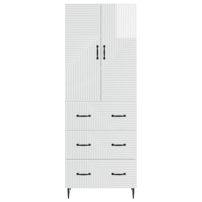 Set de Dulapuri 2 pcs Alb foarte lucios 66 x 34,5 x 90 cm - WALTI WALTI
