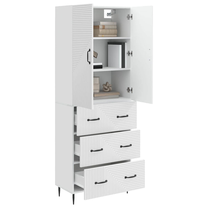 Set de Dulapuri 2 pcs Alb foarte lucios 66 x 34,5 x 90 cm - WALTI WALTI
