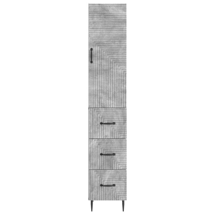 Set de Dulapuri 2 pcs Gri Beton 33 x 34,5 x 90 cm - WALTI WALTI