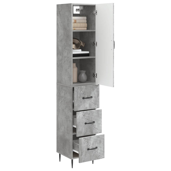 Set de Dulapuri 2 pcs Gri Beton 33 x 34,5 x 90 cm - WALTI WALTI