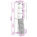 Set de Dulapuri 2 pcs Lemn vechi 33 x 34,5 x 90 cm - WALTI WALTI