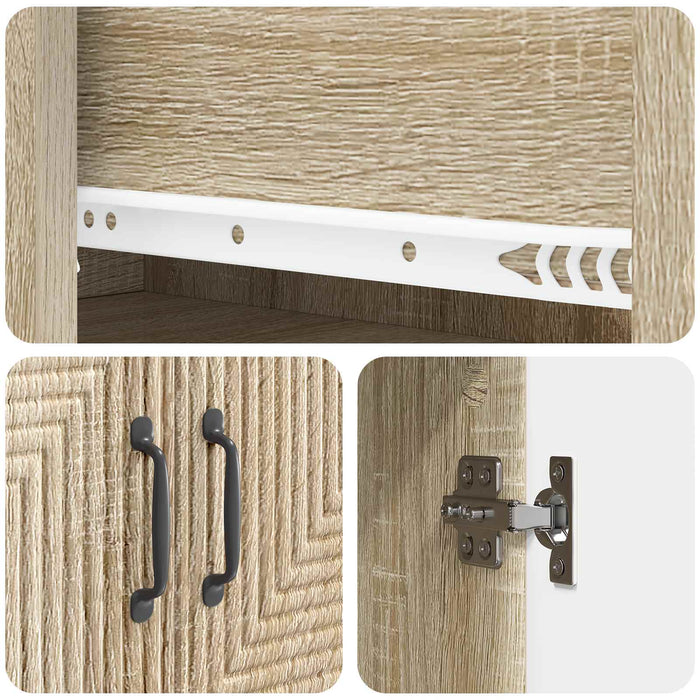 Set de Dulapuri 2 pcs Stejar Sonoma 66 x 34,5 x 89,5 cm WALTI