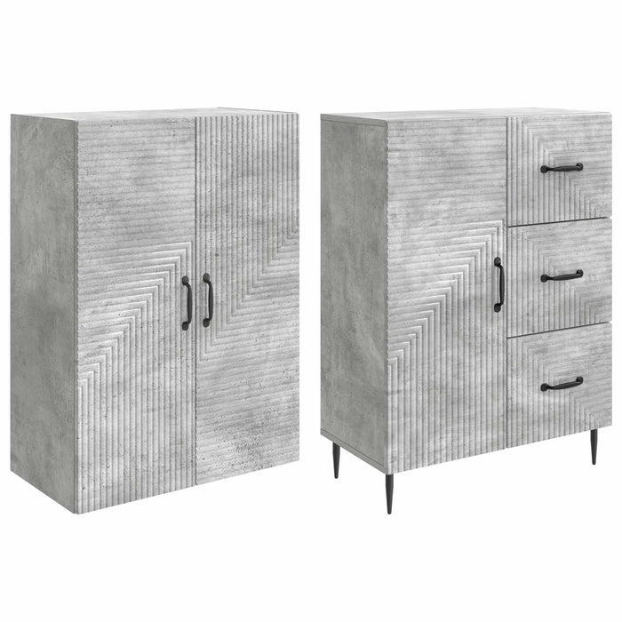 Set de Dulapuri 2 pcs Gri Beton 66 x 34,5 x 89,5 cm WALTI