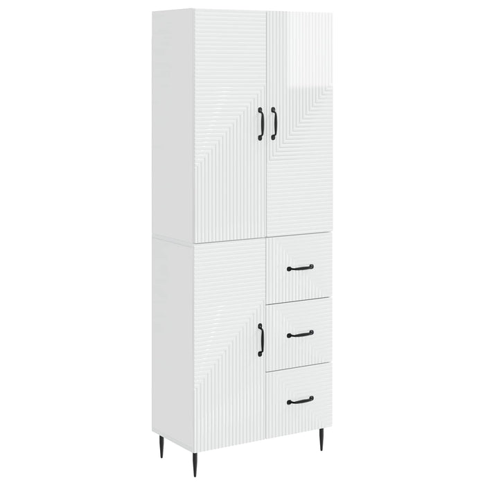 Set de Dulapuri 2 pcs Alb foarte lucios 66 x 34,5 x 89,5 cm WALTI