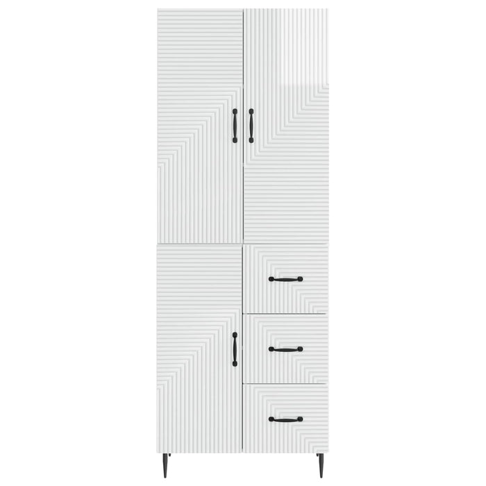 Set de Dulapuri 2 pcs Alb foarte lucios 66 x 34,5 x 89,5 cm WALTI