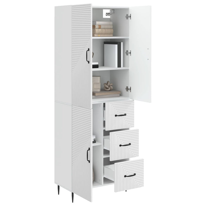 Set de Dulapuri 2 pcs Alb foarte lucios 66 x 34,5 x 89,5 cm WALTI
