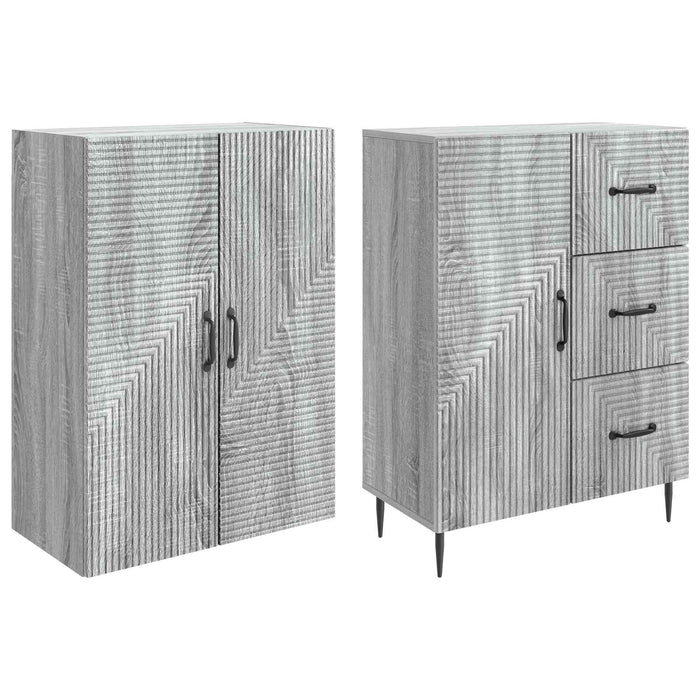 Set de Dulapuri 2 pcs Sonoma gri 66 x 34,5 x 89,5 cm WALTI