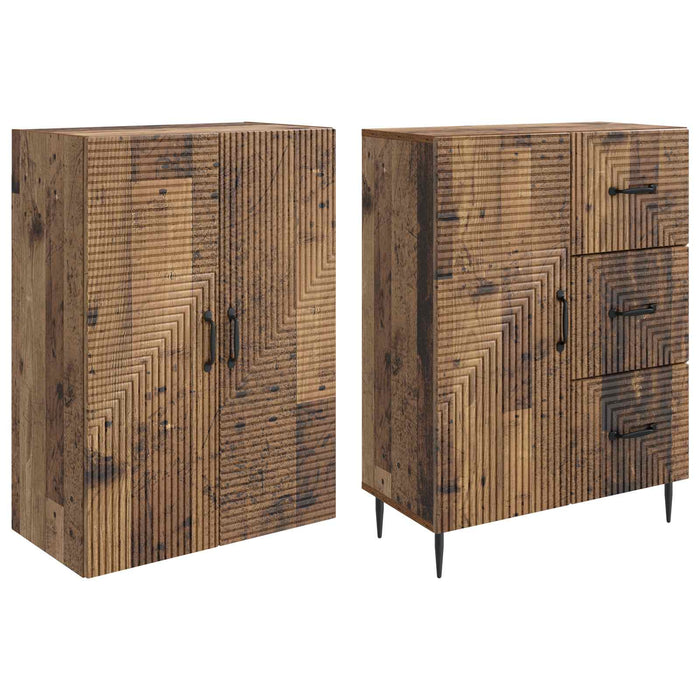 Set de Dulapuri 2 pcs Lemn vechi 66 x 34,5 x 89,5 cm WALTI