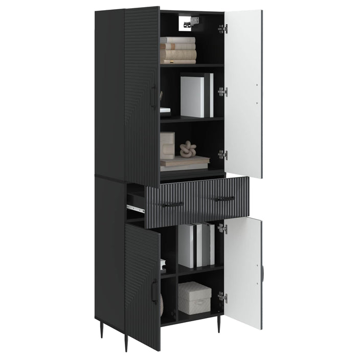 Set de Dulapuri 2 pcs Negru 66 x 34,5 x 89,5 cm Lemn prelucrat WALTI