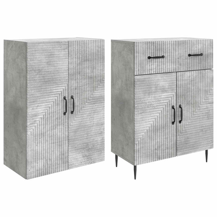 Set de Dulapuri 2 pcs Gri Beton 66 x 34,5 x 89,5 cm WALTI
