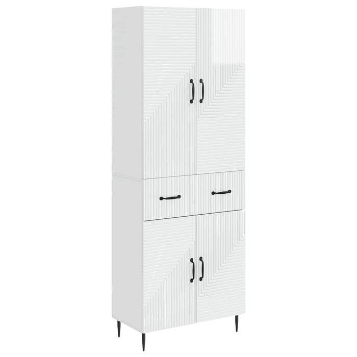 Set de Dulapuri 2 pcs Alb foarte lucios 66 x 34,5 x 89,5 cm WALTI