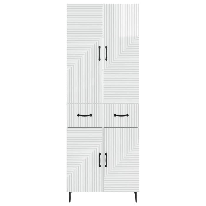 Set de Dulapuri 2 pcs Alb foarte lucios 66 x 34,5 x 89,5 cm WALTI