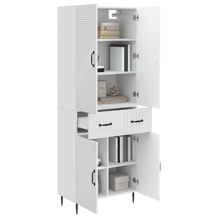 Set de Dulapuri 2 pcs Alb foarte lucios 66 x 34,5 x 89,5 cm WALTI