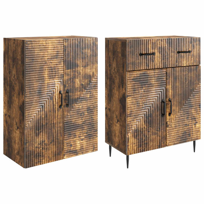 Set de Dulapuri 2 pcs Stejar fumuriu 66 x 34,5 x 89,5 cm WALTI